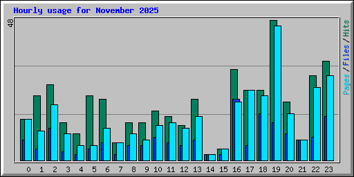 Hourly usage for November 2025