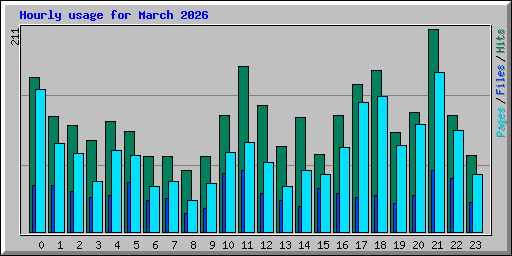 Hourly usage for March 2026
