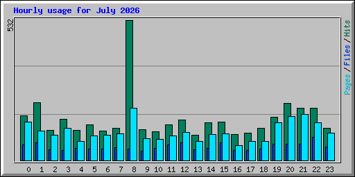 Hourly usage for July 2026